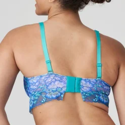 Soutien-gorge demi-mousse plongeant bleu