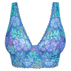 Soutien-gorge demi-mousse plongeant bleu