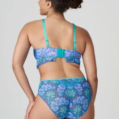 Soutien-gorge demi-mousse plongeant bleu
