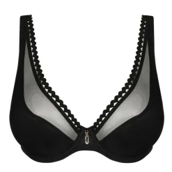 Soutien-gorge demi-mousse plongeant noir