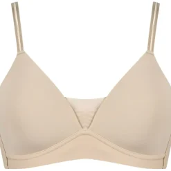 Soutien-gorge doux et agréable avec détails en maille beige