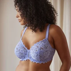 Soutien-gorge emboitant à armatures dentelle - Bleu