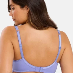 Soutien-gorge emboitant à armatures dentelle - Bleu