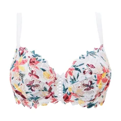 Soutien-gorge emboitant avec armatures - Blanc - Floral
