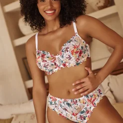 Soutien-gorge emboitant avec armatures - Blanc - Floral