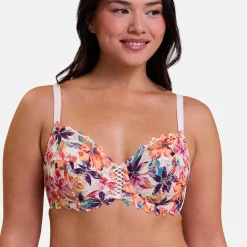 Soutien-gorge emboitant avec armatures Imprimé Fleurs