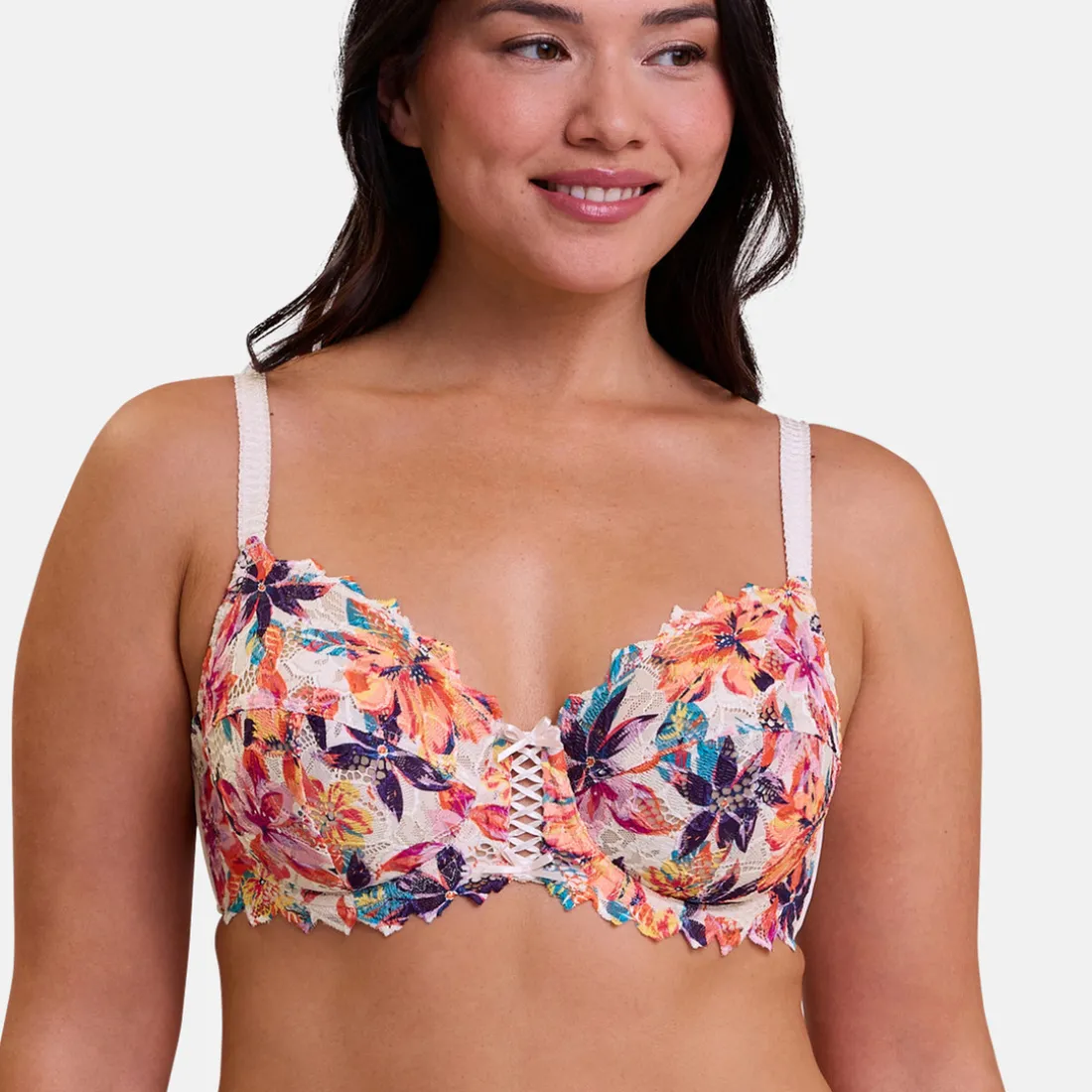 Soutien-gorge emboitant avec armatures Imprimé Fleurs