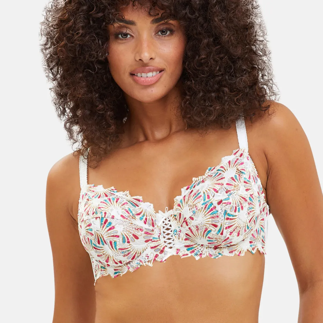 Soutien-gorge emboitant avec armatures en dentelle