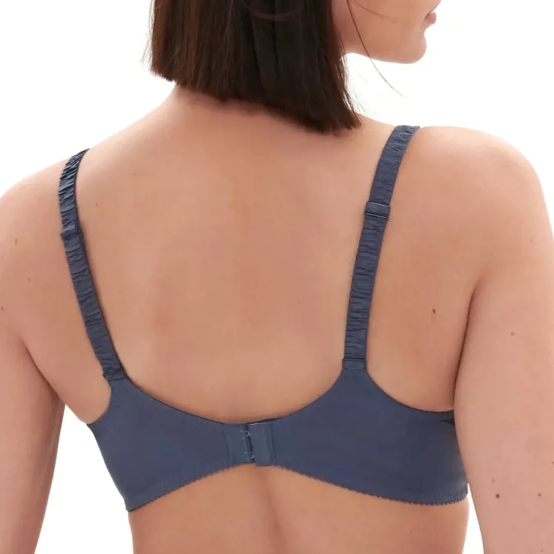 Soutien-gorge emboitant décolleté plongeant bleu