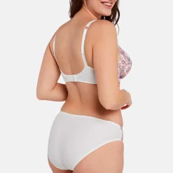 Soutien-gorge emboitant dentelle fantaisie avec armatures multicolore vert - Arum Mosaic
