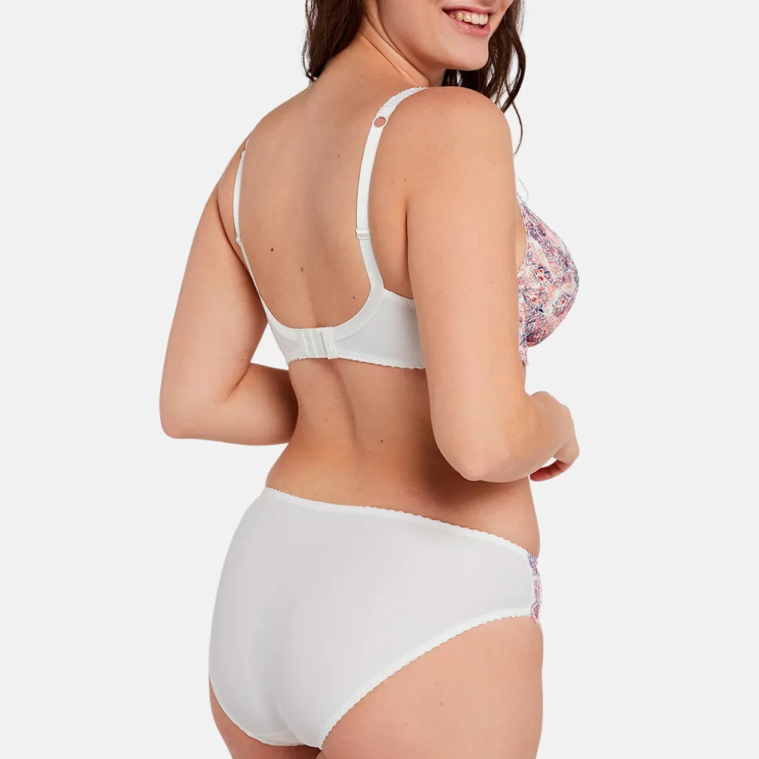 Soutien-gorge emboitant dentelle fantaisie avec armatures multicolore vert - Arum Mosaic