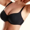 Soutien-gorge emboitant en coton avec armatures noir