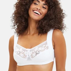 Soutien-gorge emboitant sans armatures en coton biologique blanc