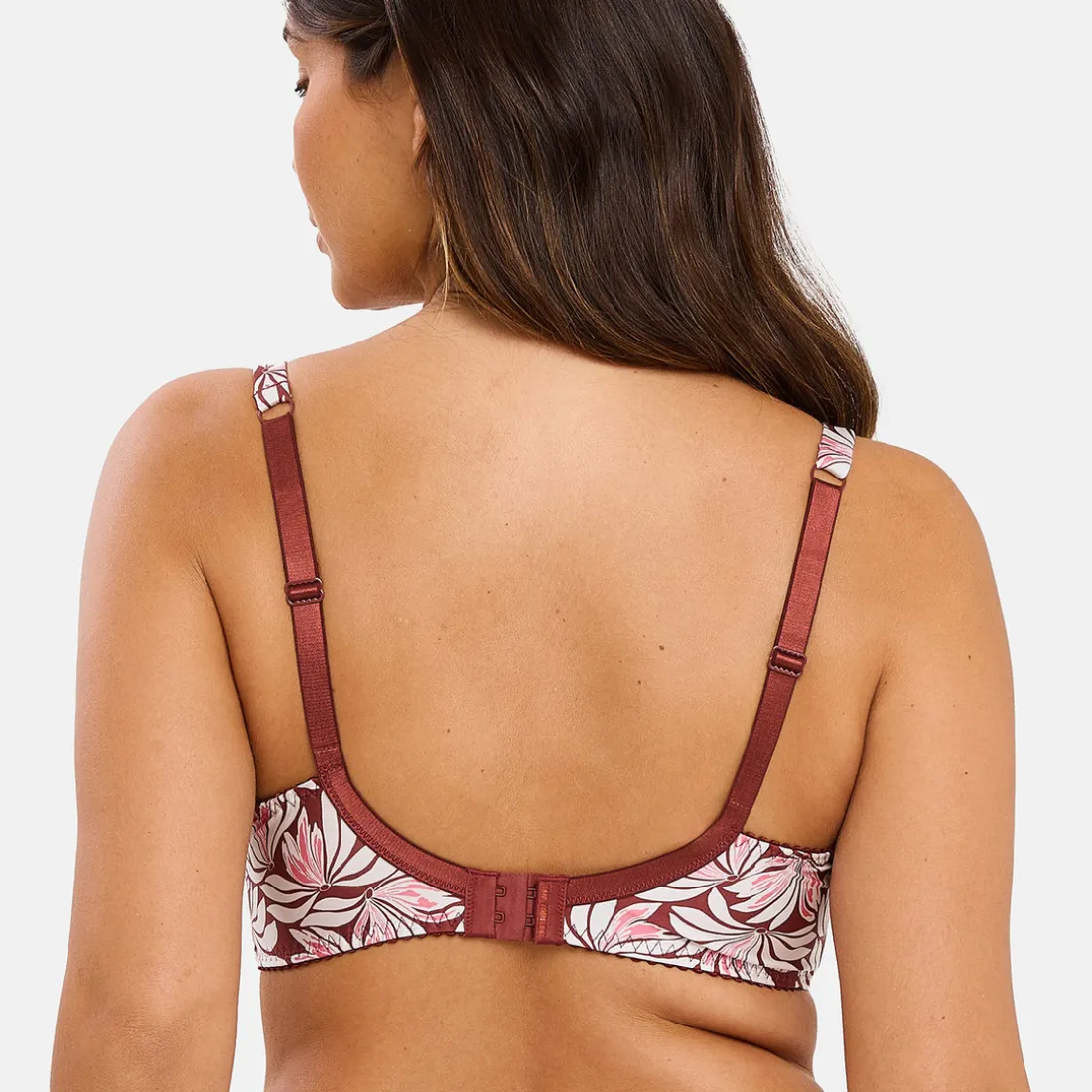 Soutien-gorge emboîtant Amélie Print Imprimé Floral Rouge Cabernet