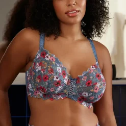 Soutien-gorge emboîtant Arum Mosaïc Imprimé Fleurs Givrées multicolore