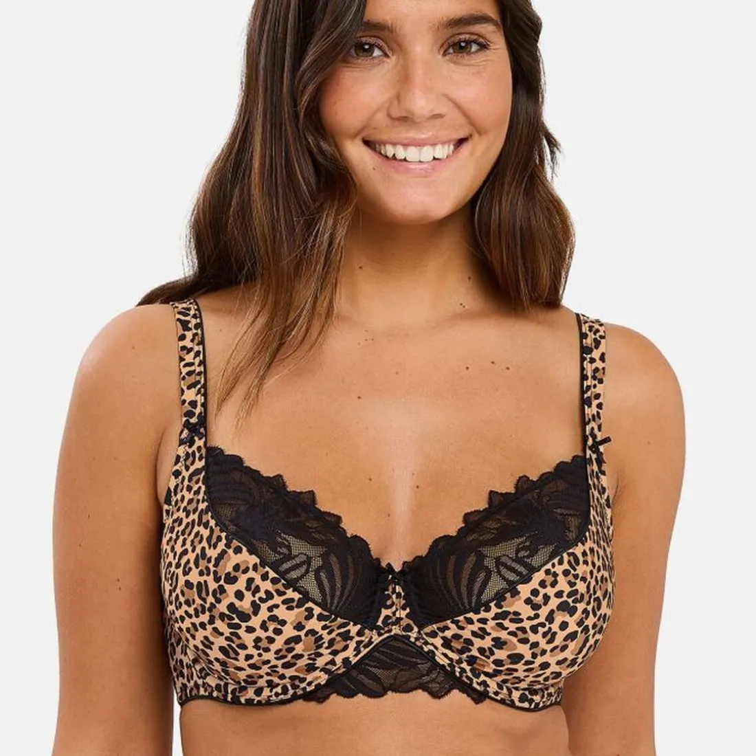 Soutien-gorge emboîtant Lya Imprimé Léopard Mocha - Marron