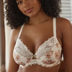 Soutien-gorge emboîtant Oriane Bouquets Blanc et Vert