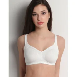 Soutien-gorge en coton sans armatures blanc Jolidon