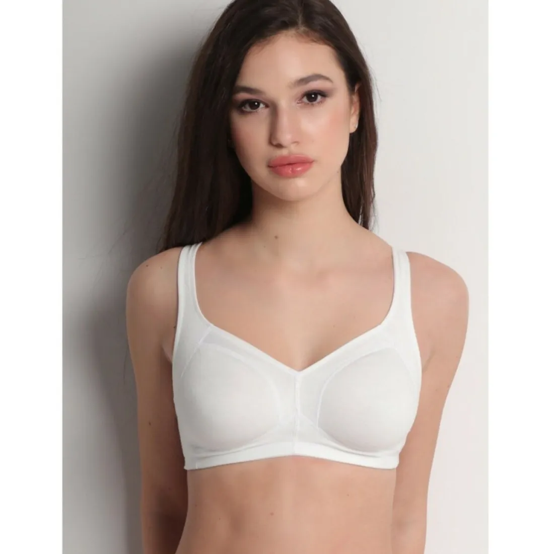Soutien-gorge en coton sans armatures blanc Jolidon