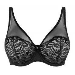 Soutien-gorge Foulard Armatures semi-transparent - Louisa Bracq Noir