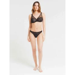 Soutien-gorge Foulard Armatures semi-transparent - Louisa Bracq Noir