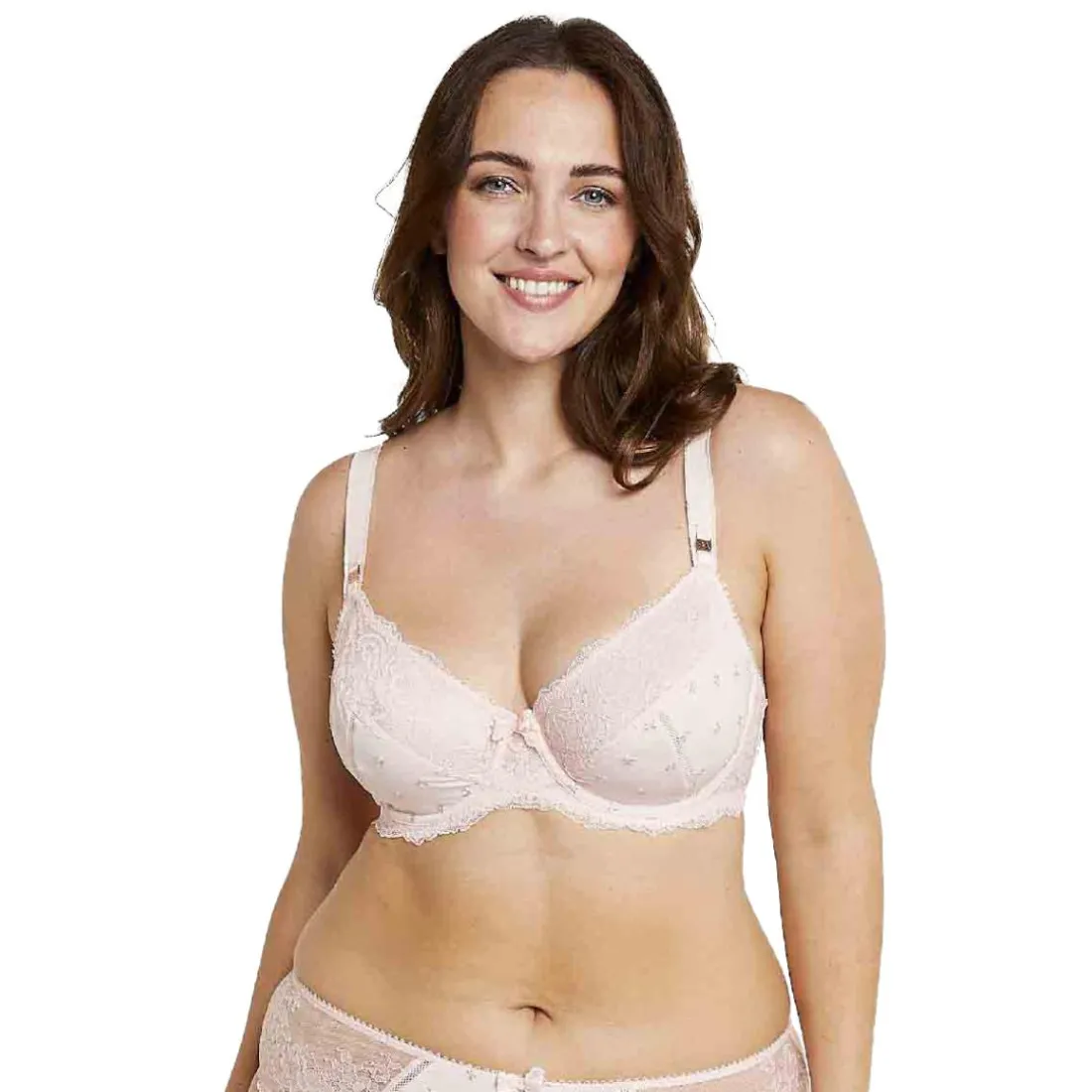 Soutien-gorge grand maintien poudre Louange rose