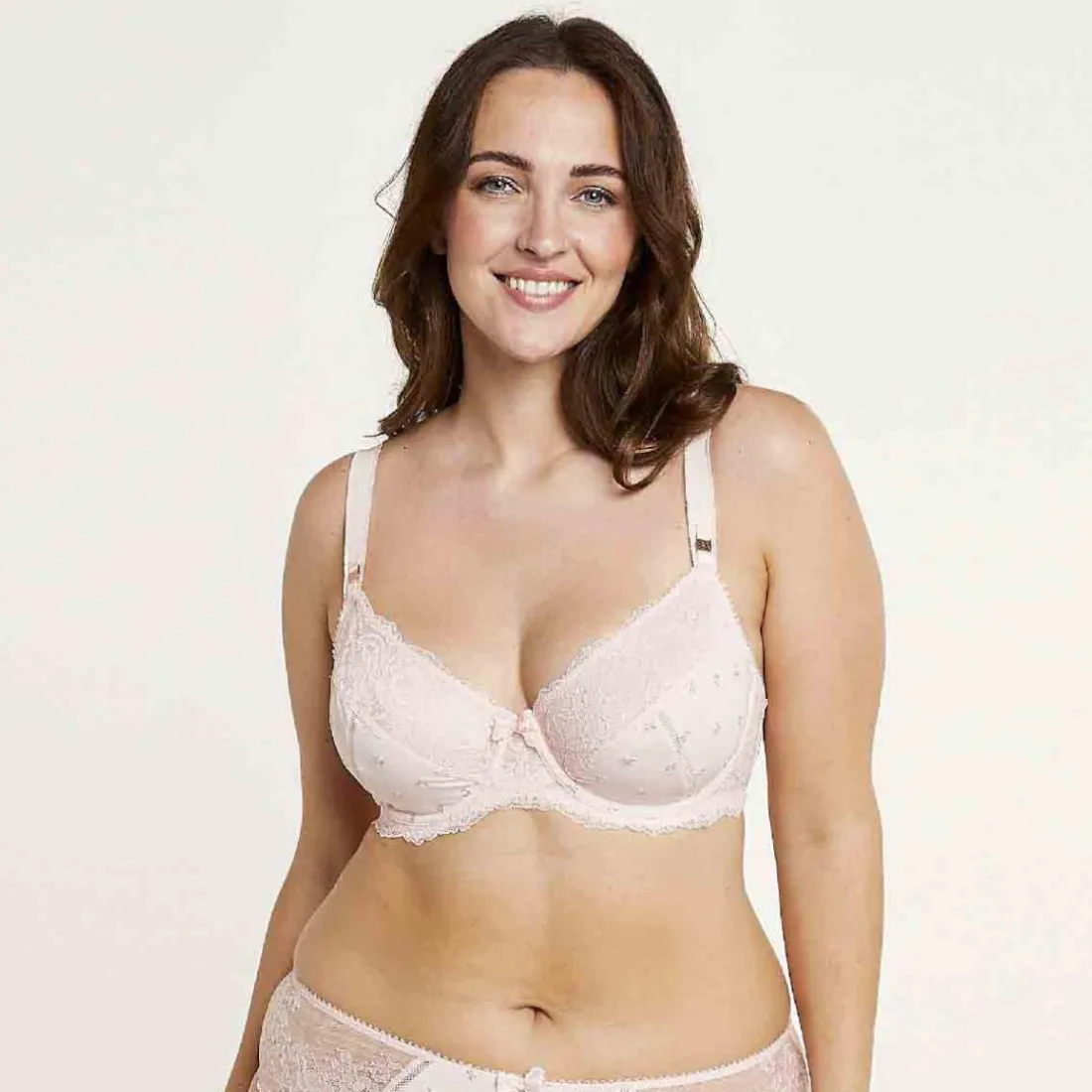 Soutien-gorge grand maintien poudre Louange rose