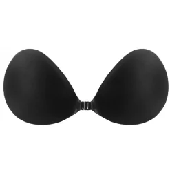 Soutien-Gorge Invisible qui s'Attache à l'Entre-Seins Noir