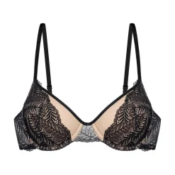 Soutien-gorge légèrement rembourré Noir et beige