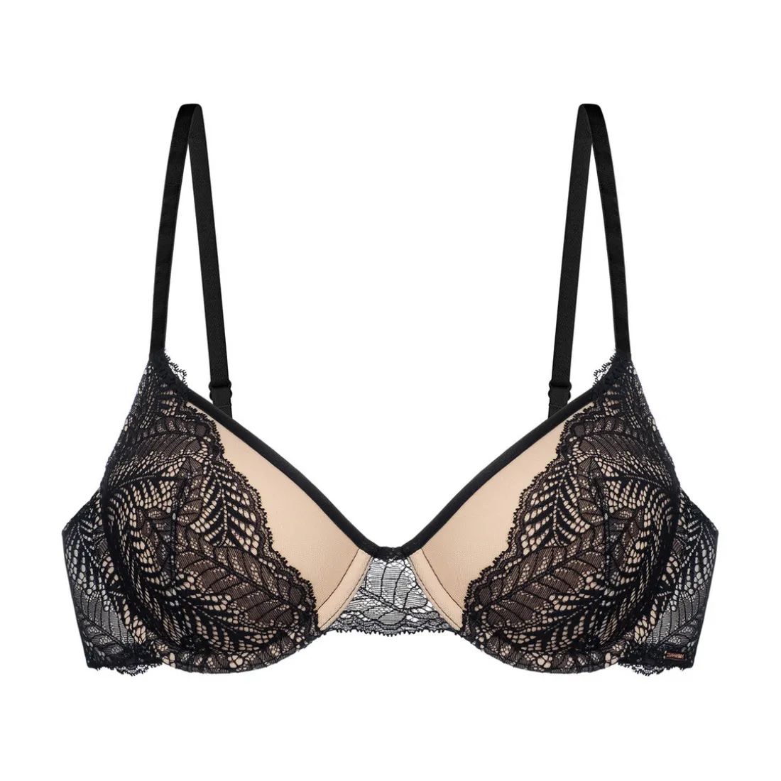 Soutien-gorge légèrement rembourré Noir et beige