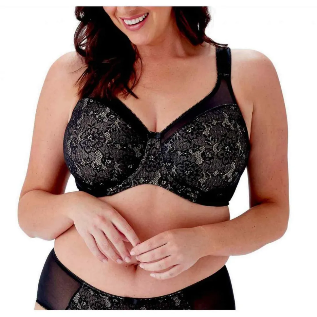 Soutien-Gorge Minimiseur Dentelle Noir
