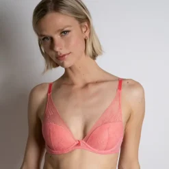 Soutien-gorge plongeant à armatures - Orange