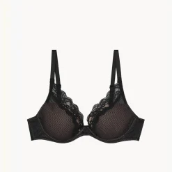 Soutien-gorge plongeant à armatures - Noir