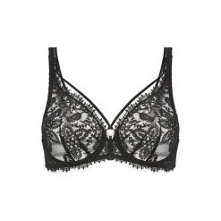 Soutien-gorge plongeant à armatures noir