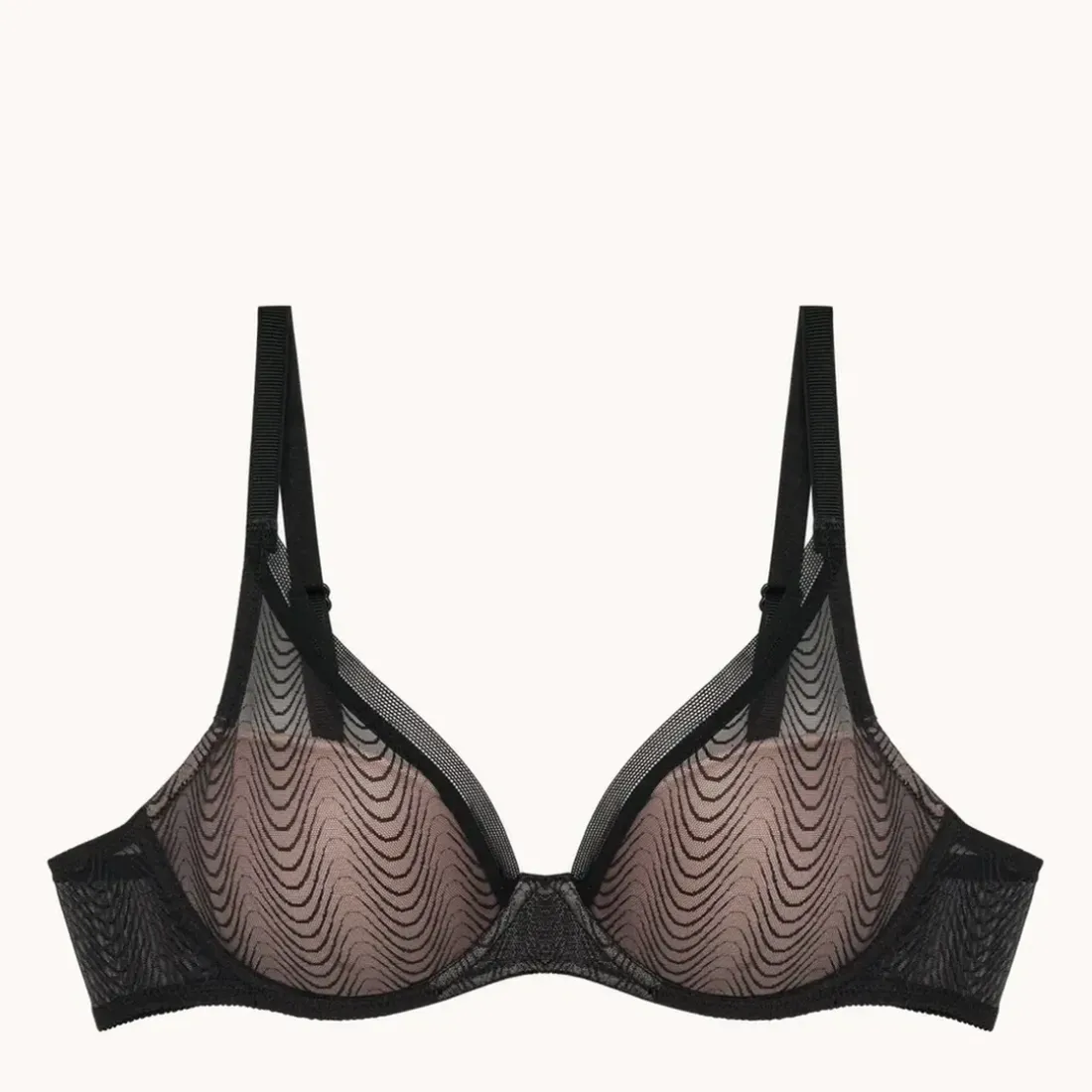 Soutien-gorge plongeant - Noir