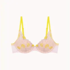 Soutien-gorge plongeant - Rose