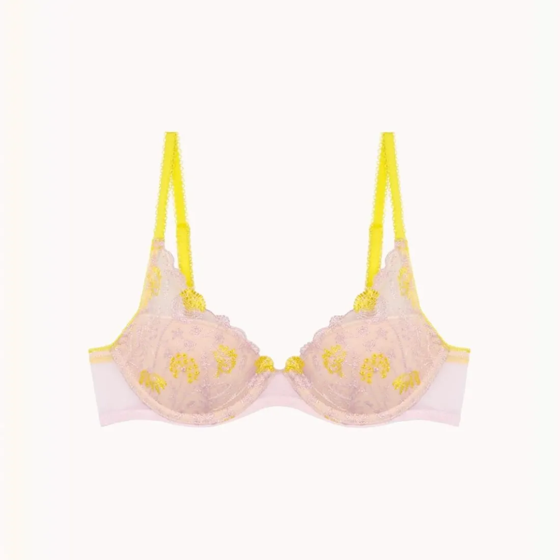 Soutien-gorge plongeant - Rose