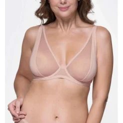 Soutien-gorge plongeant armatures - Rose