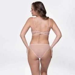 Soutien-gorge plongeant armatures - Rose