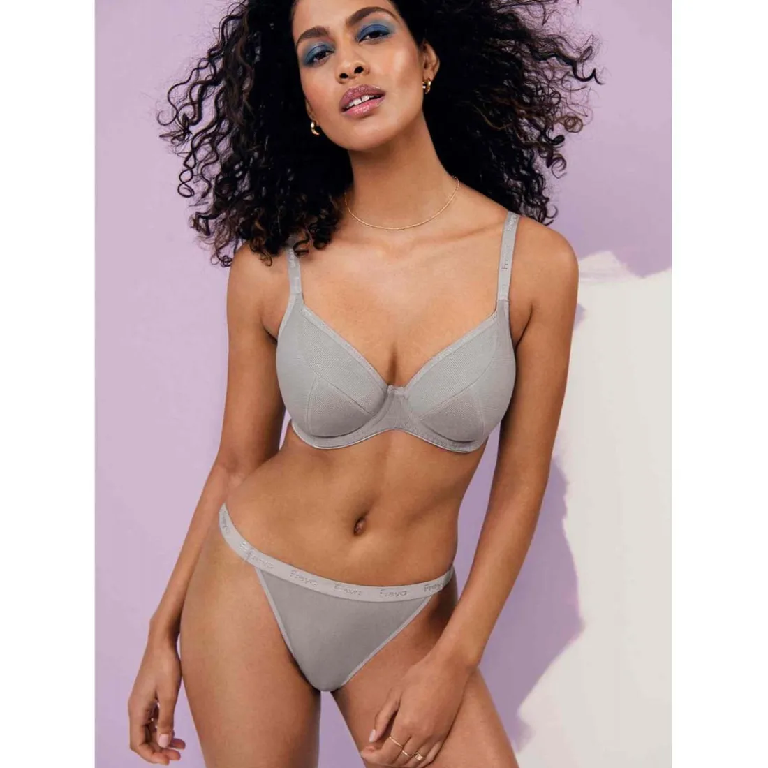 Soutien-gorge plongeant armatures - Gris FREYA CHILL en nylon