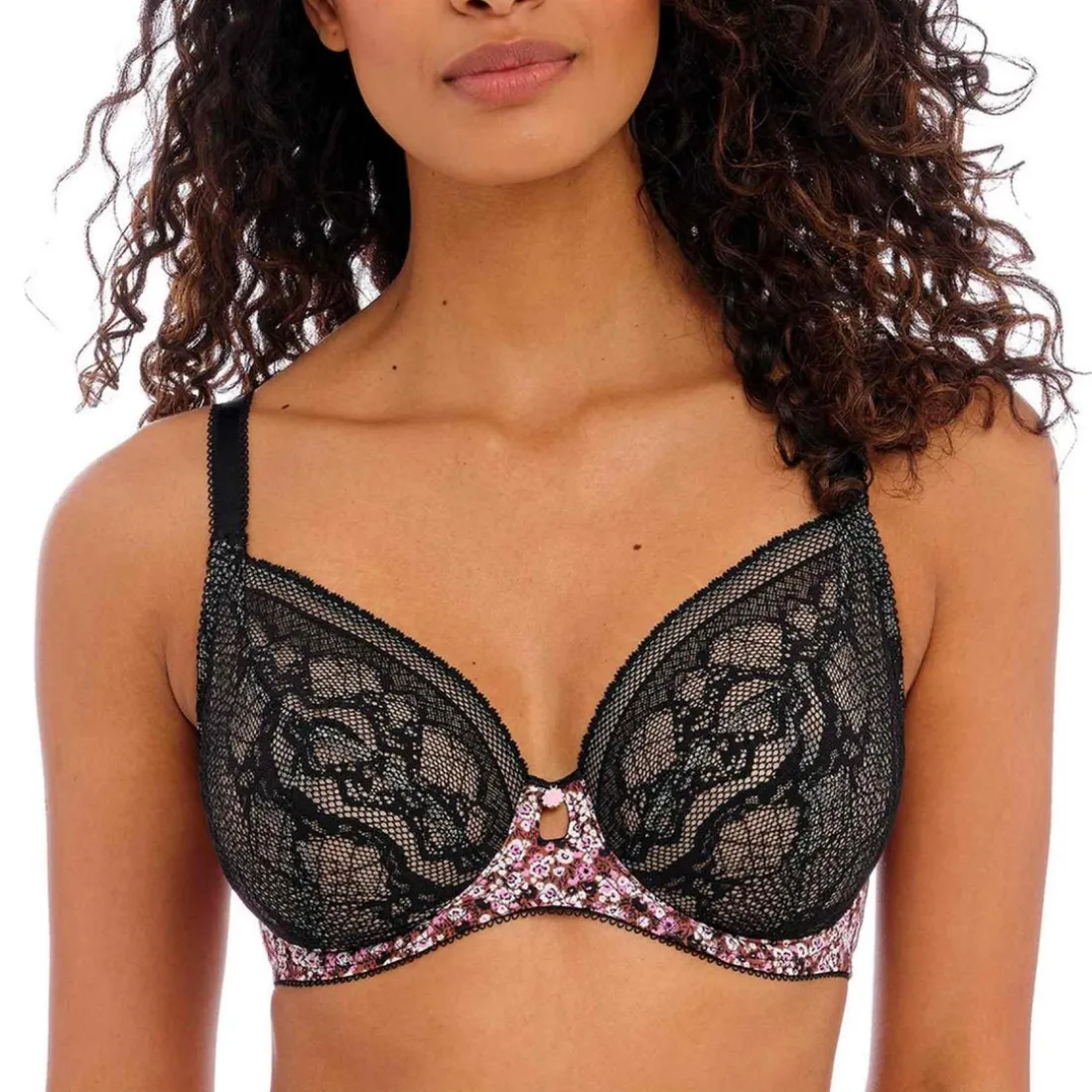 Soutien-gorge plongeant armatures - Noir INFINITY FIELDS