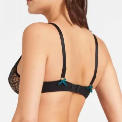 Soutien-gorge plongeant armatures - Noir