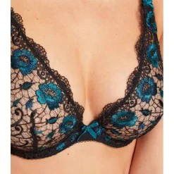 Soutien-gorge plongeant armatures - Noir