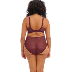 Soutien-gorge plongeant armatures avec Dentelle Florale - Rose à Motifs Léopard - Elomi
