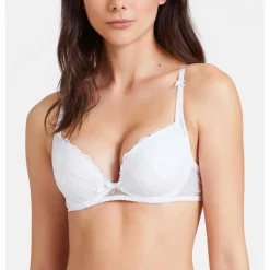 Soutien-gorge plongeant armatures - Blanc