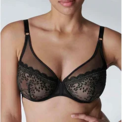Soutien-gorge plongeant armatures - Noir