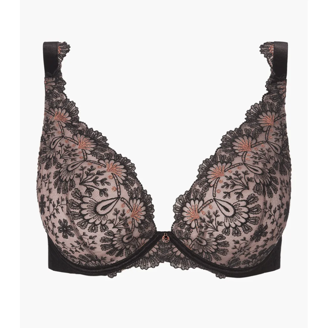 Soutien-gorge plongeant armatures - Noir