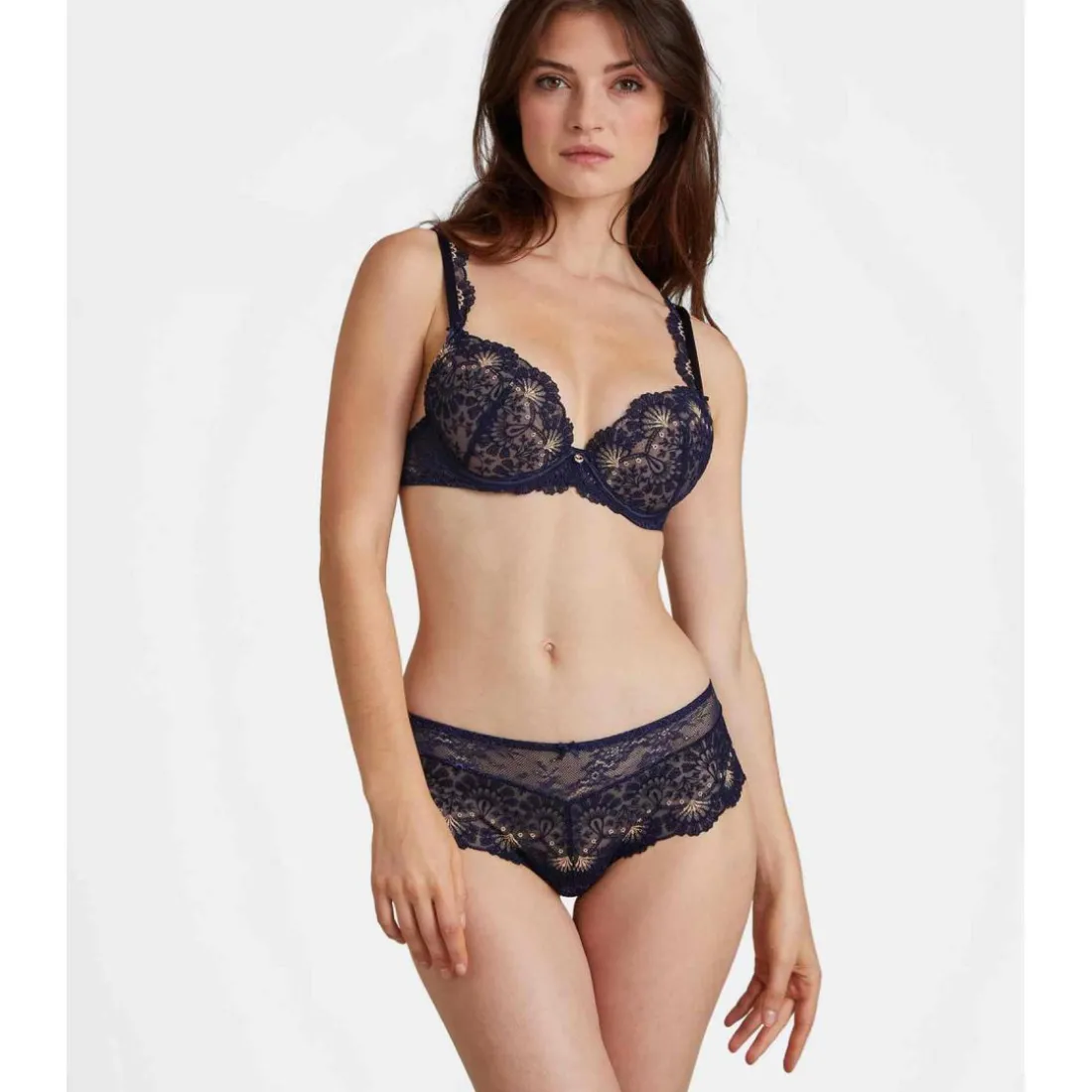 Soutien-gorge Plongeant Armatures - Bleu