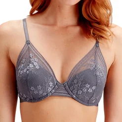 Soutien-gorge plongeant armatures gris