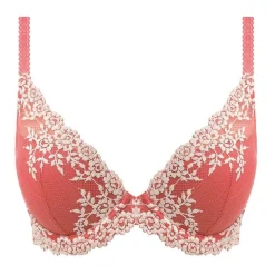 Soutien-gorge plongeant armatures - Rose - Embrace Lace en nylon